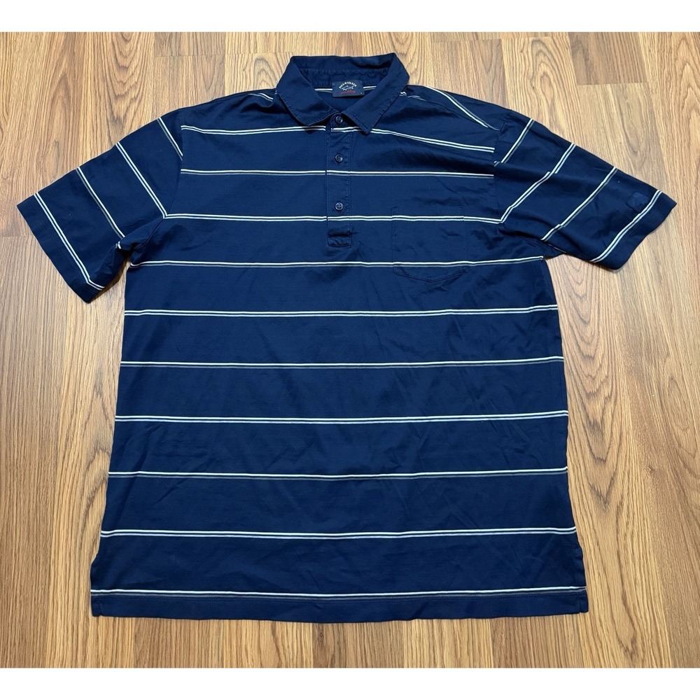 Paul & Shark Polo Shirt Mens Large Yachting Striped Pocket Made In Italy